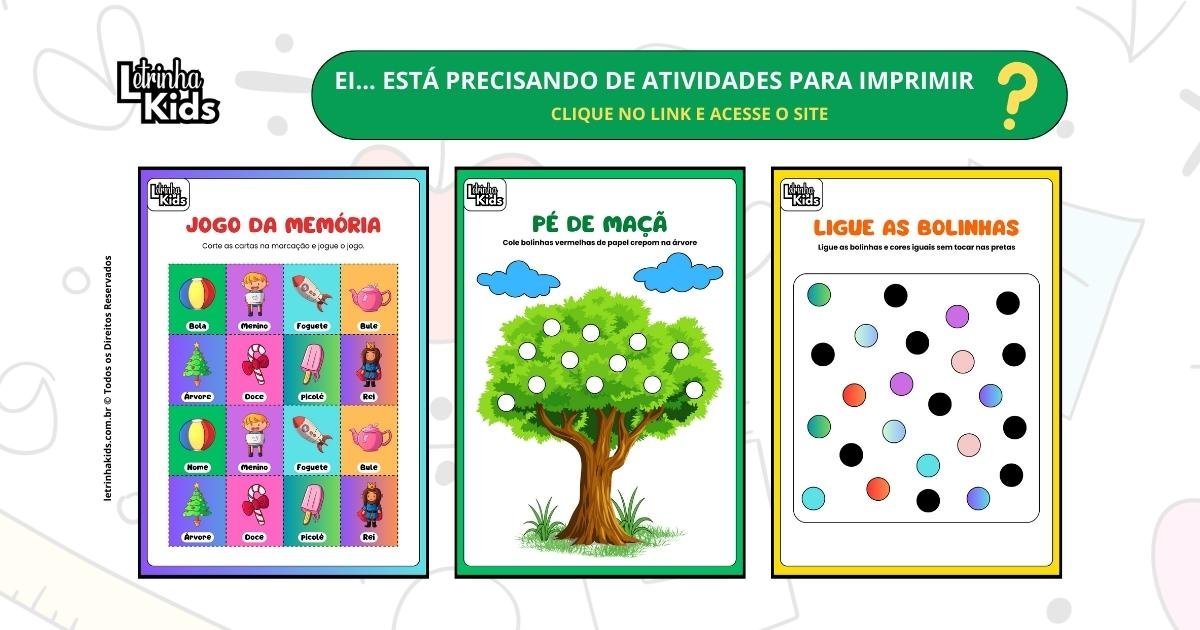 Jogos para educação infantil - Atividades para Imprimir
