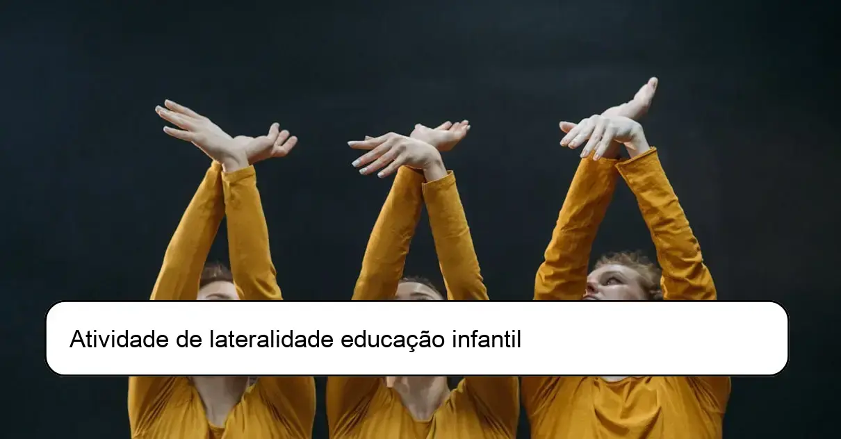 Atividade de lateralidade educação infantil