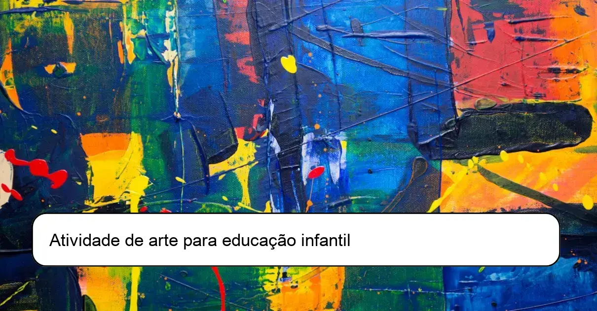 Atividade de arte para educação infantil