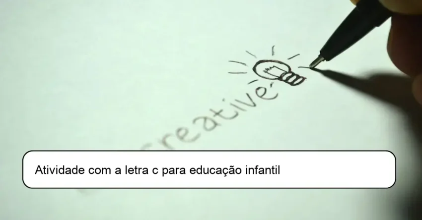 Atividade com a letra c para educação infantil