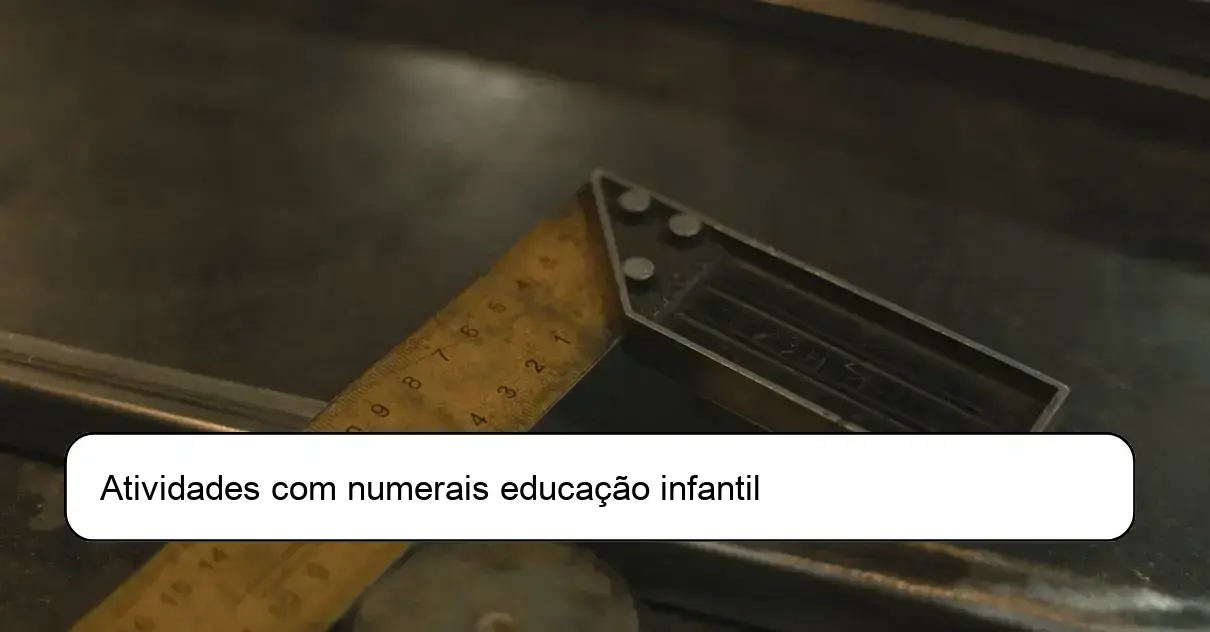 Atividades com numerais educação infantil