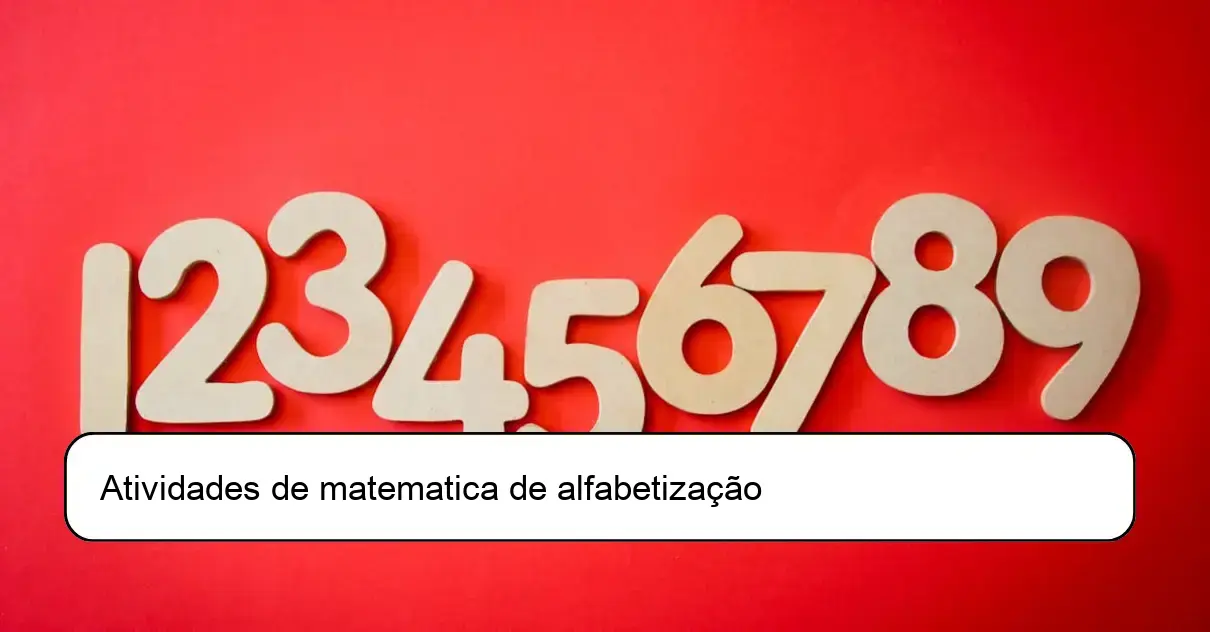 Atividades de matematica de alfabetização