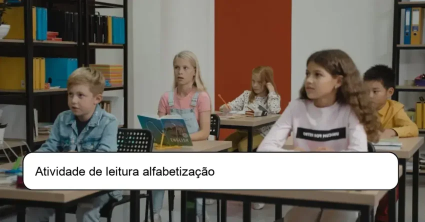 Atividade de leitura alfabetização