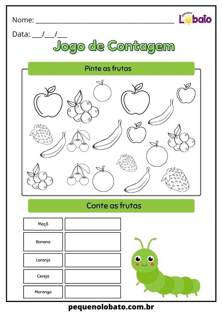 Atividades com Frutas na Educação Infantil para Imprimir