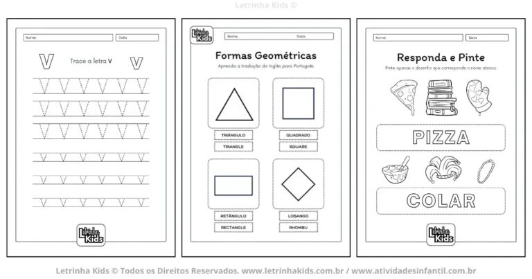 Apostila de atividades célula infantil PDF