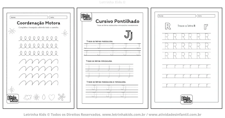 Apostila de atividades para alfabetização jardim: Atividades para imprimir [PDF]