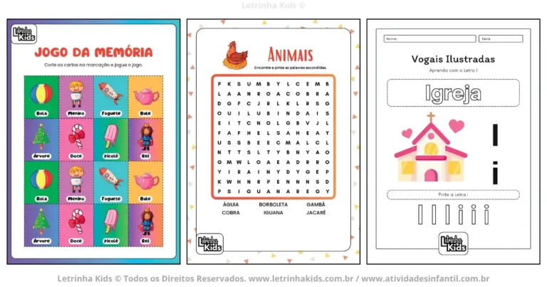 Apostila de atividades para educação infantil 9 anos para imprimir: Aprenda brincando [PDF]