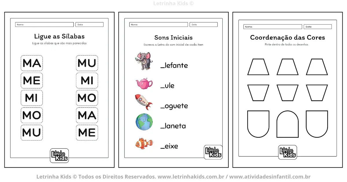 baixar apostila atividades educacao infantil 3 anos