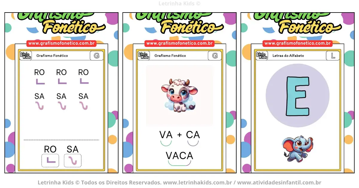 kit fichas de leitura para crianças de 5 a 8 anos de idade